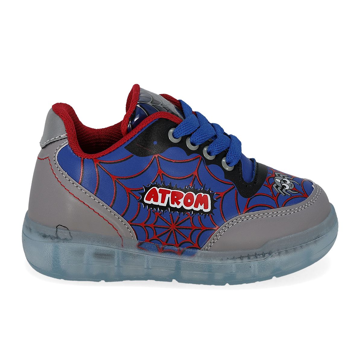 TENIS CON LUCES INFANTIL ATROM 333 GRIS/REY