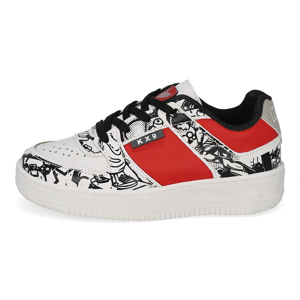URBANO INFANTIL KX9 821 BLANCO/NEGRO/ROJO