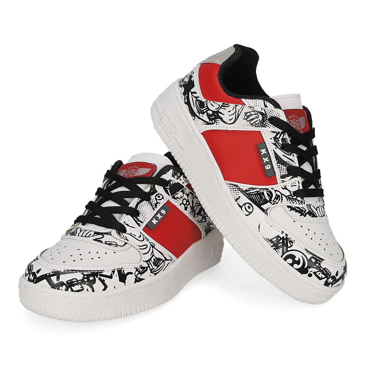 URBANO INFANTIL KX9 821 BLANCO/NEGRO/ROJO