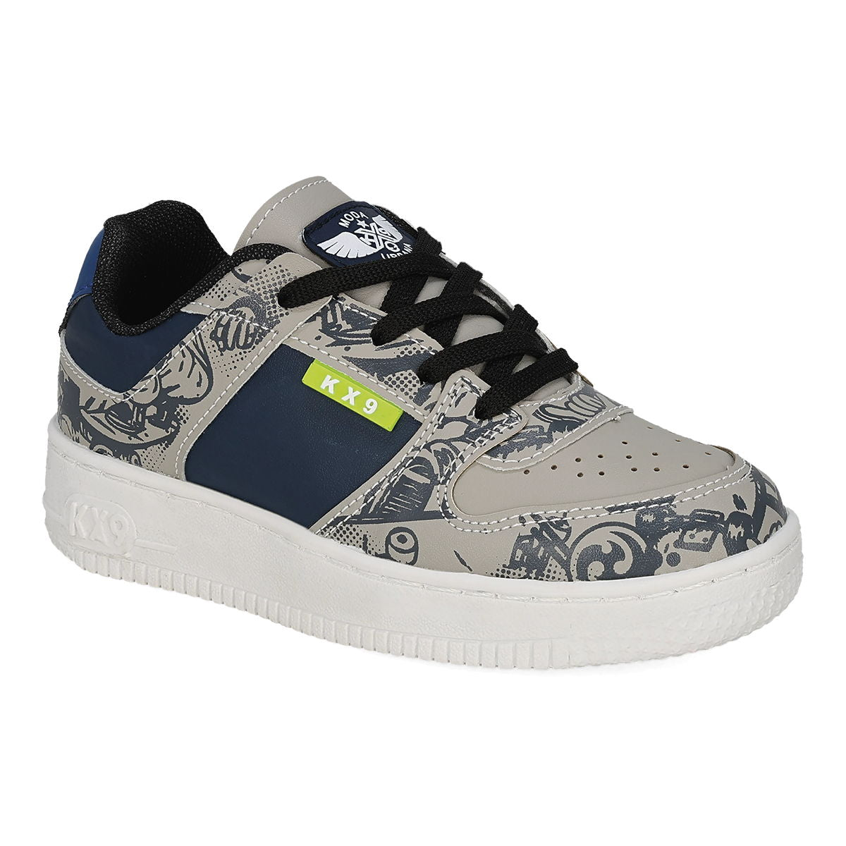 URBANO INFANTIL KX9 821 GRIS/MARINO/NEGRO