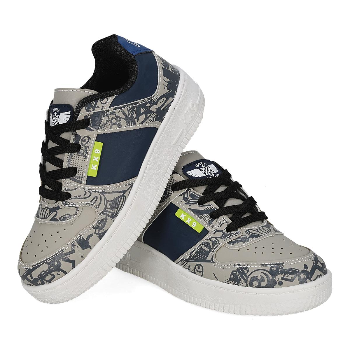 URBANO INFANTIL KX9 821 GRIS/MARINO/NEGRO