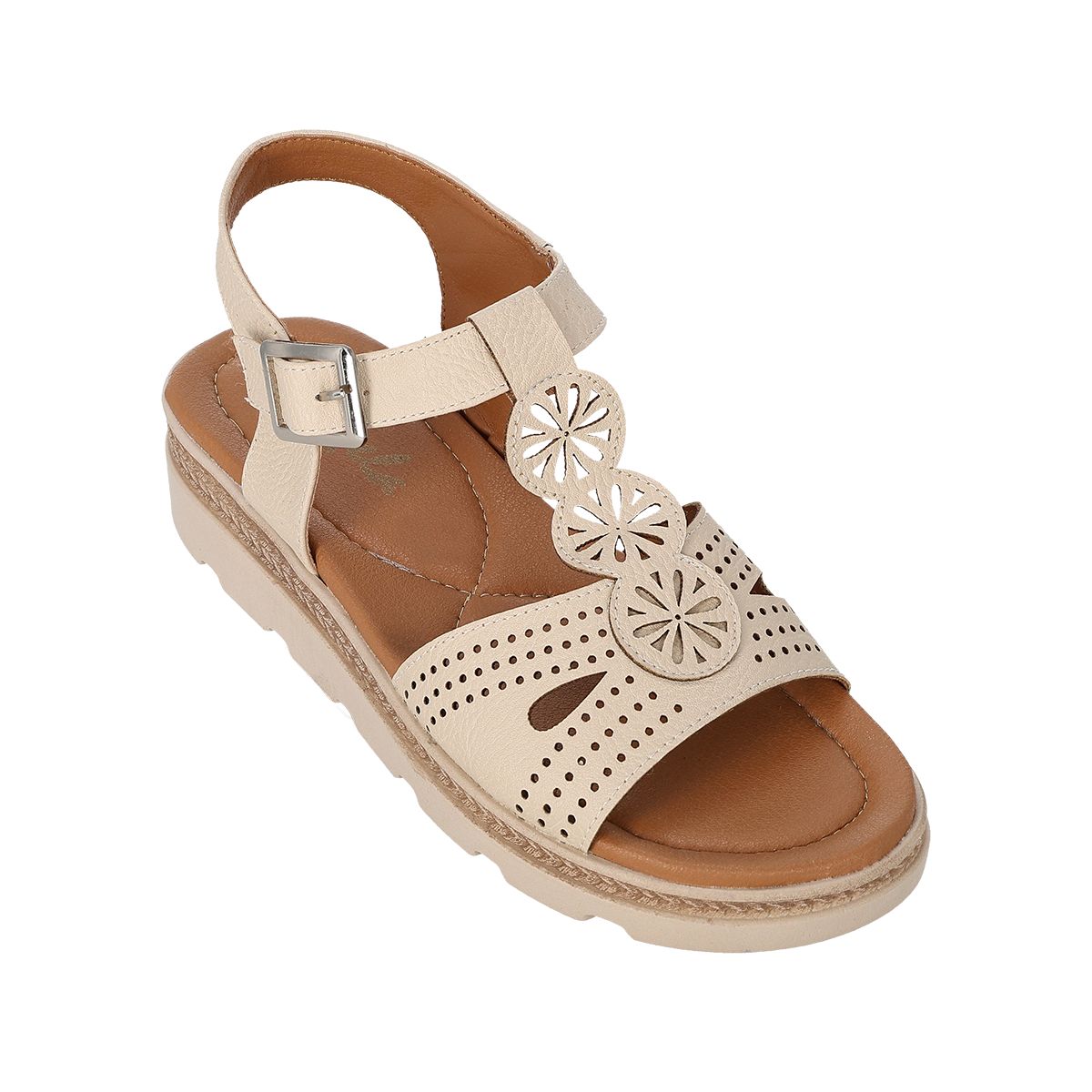 SANDALIA PISO MUJER ANGELA 70-02 LATTE-OUTLET