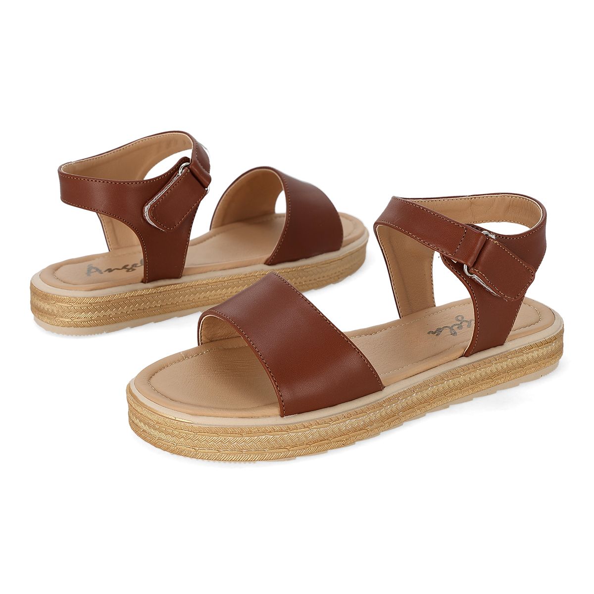 SANDALIA PISO MUJER ANGELA 40-02 CAMEL-OUTLET