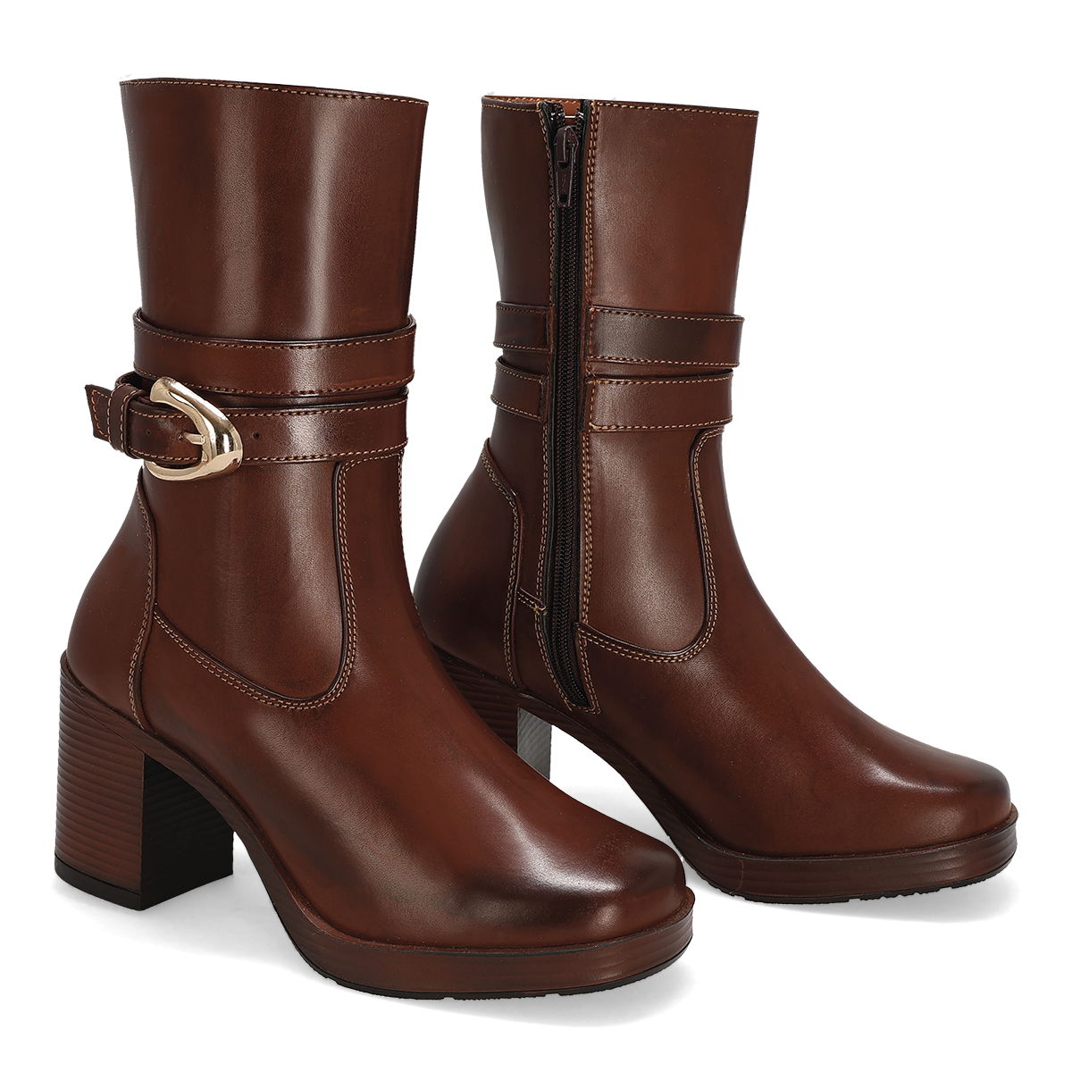 BOTA DE TACON MUJER GISELLE COLLECTION 5202 MOKA