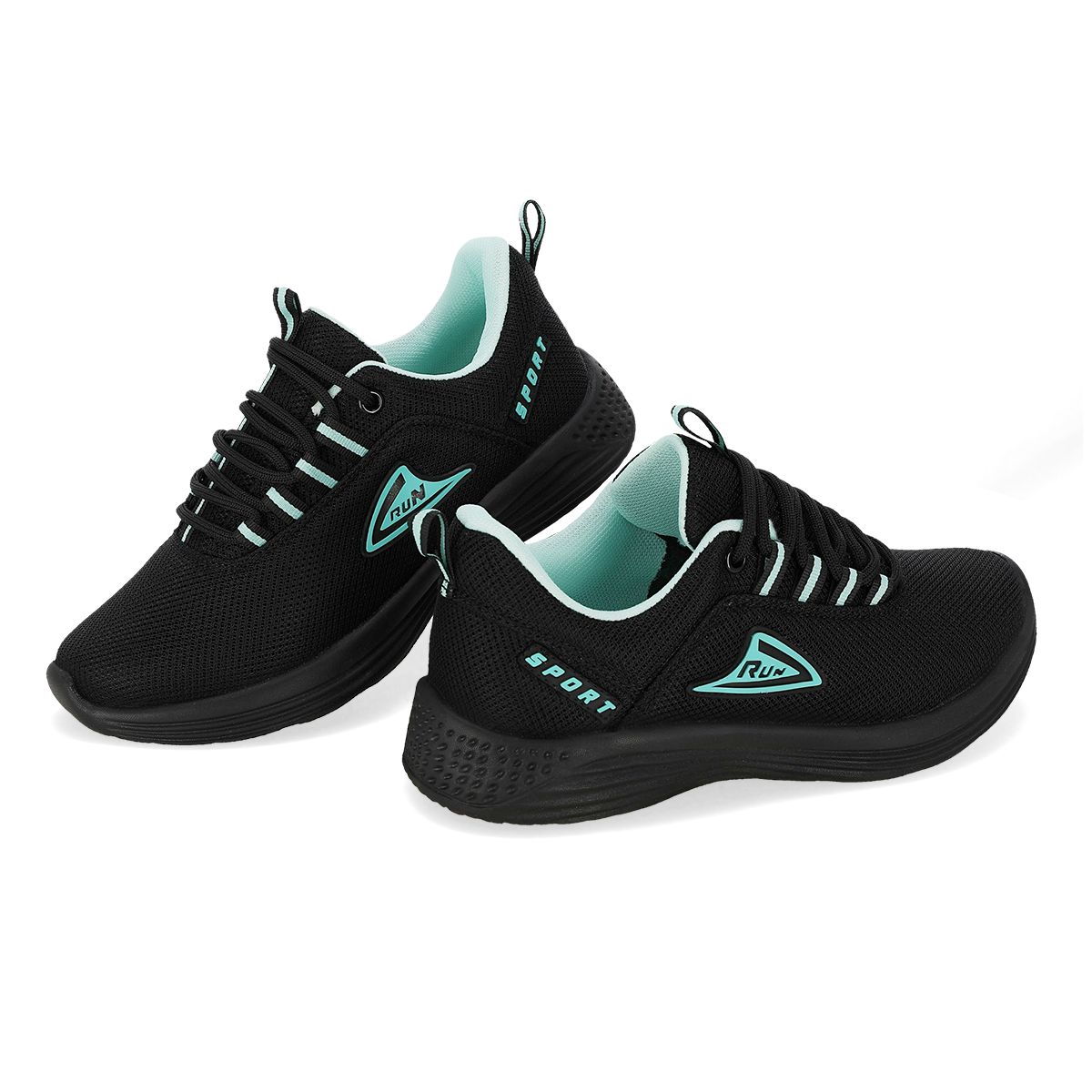 DEPORTIVO MUJER RUN PREMIUM 380 NEGRO/MENTA