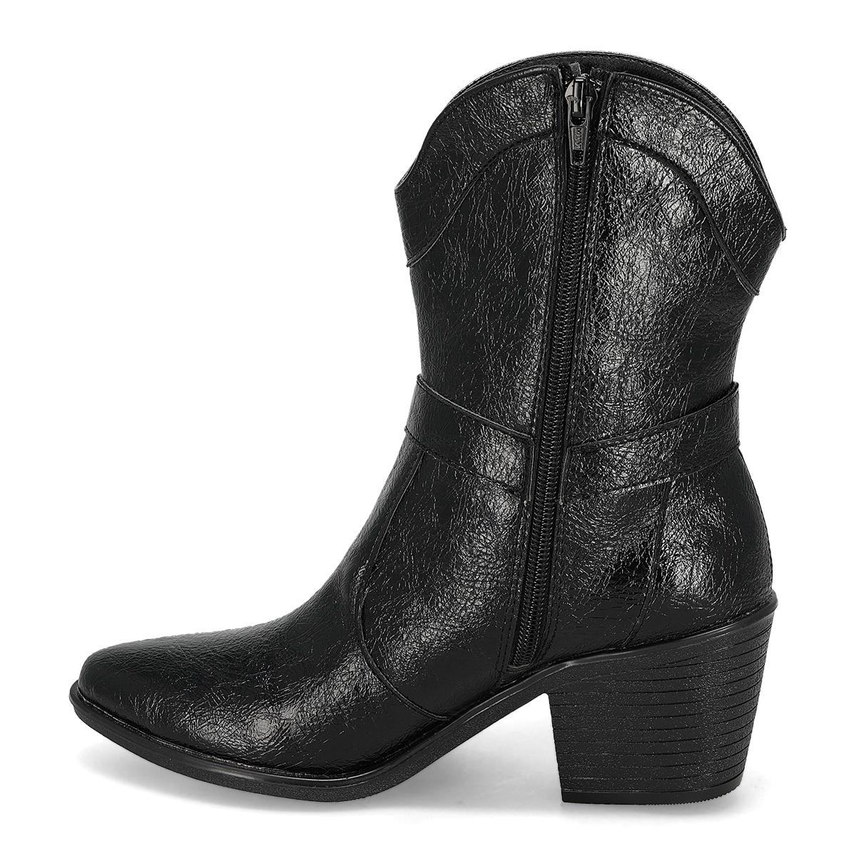 BOTIN VAQUERO MUJER ADRIANA BORZANI 098C NEGRO