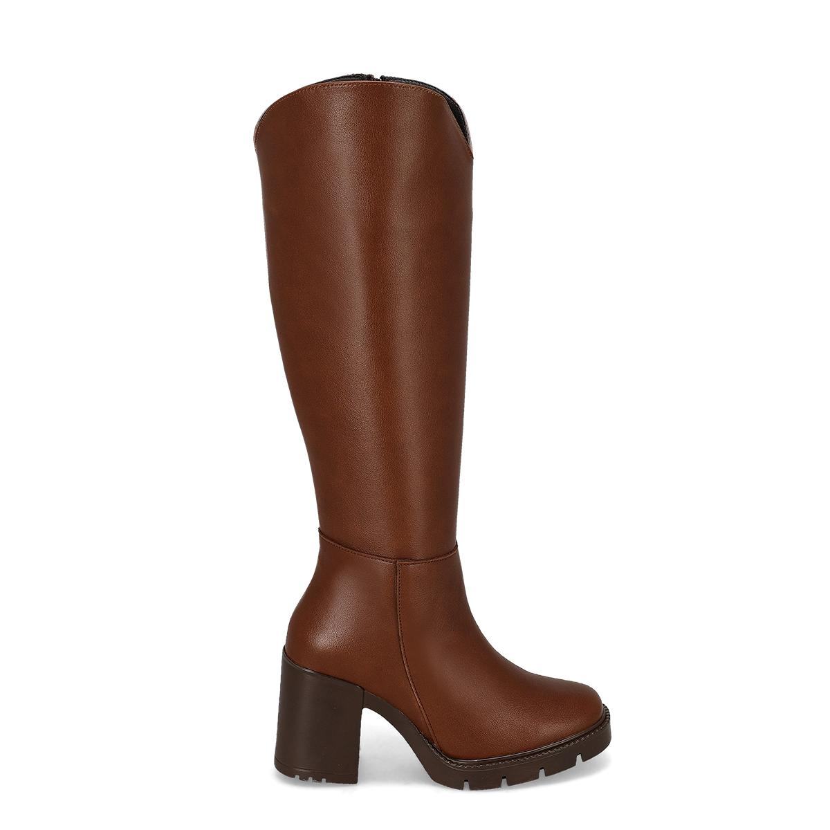 BOTA LARGA TACON MUJER SOTTINI 9073 MADERA