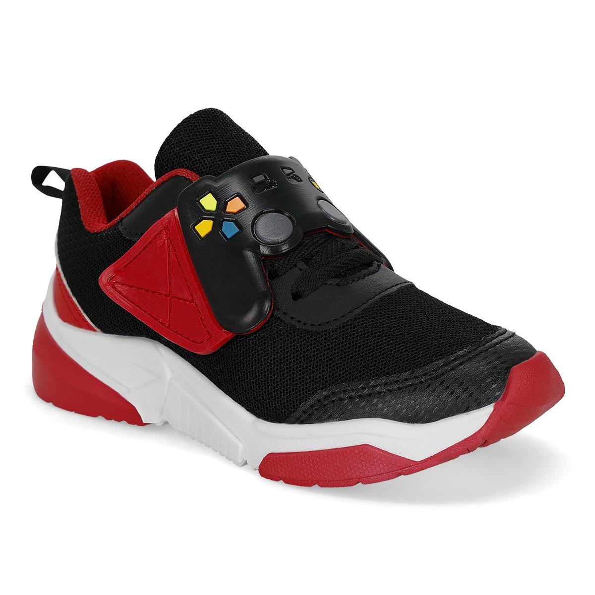 DEPORTIVO INFANTIL SUNNZ 4154 NEGRO / ROJO