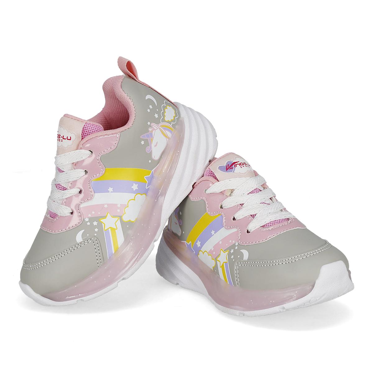 LUCES LED INFANTIL KINGS-LU 1733F GRIS ROSA