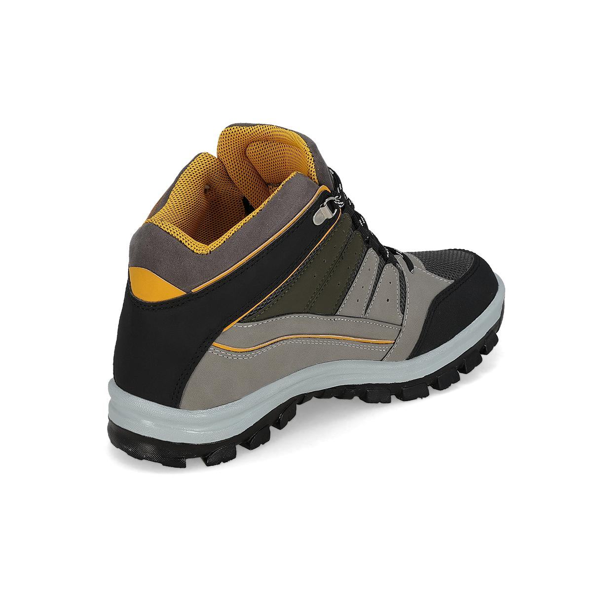 BOTA HIKING HOMBRE DOOSTERS RAPTOR COMANDO GRIS AMARILLO