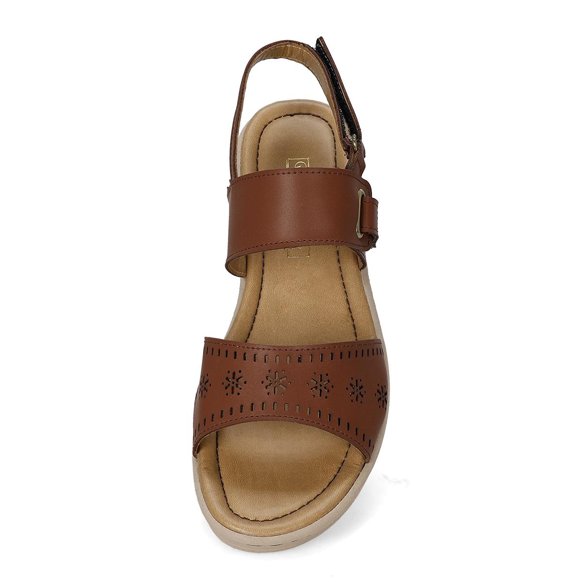 SANDALIA DE CUÑA MUJER VANNY'S 3610 TAN