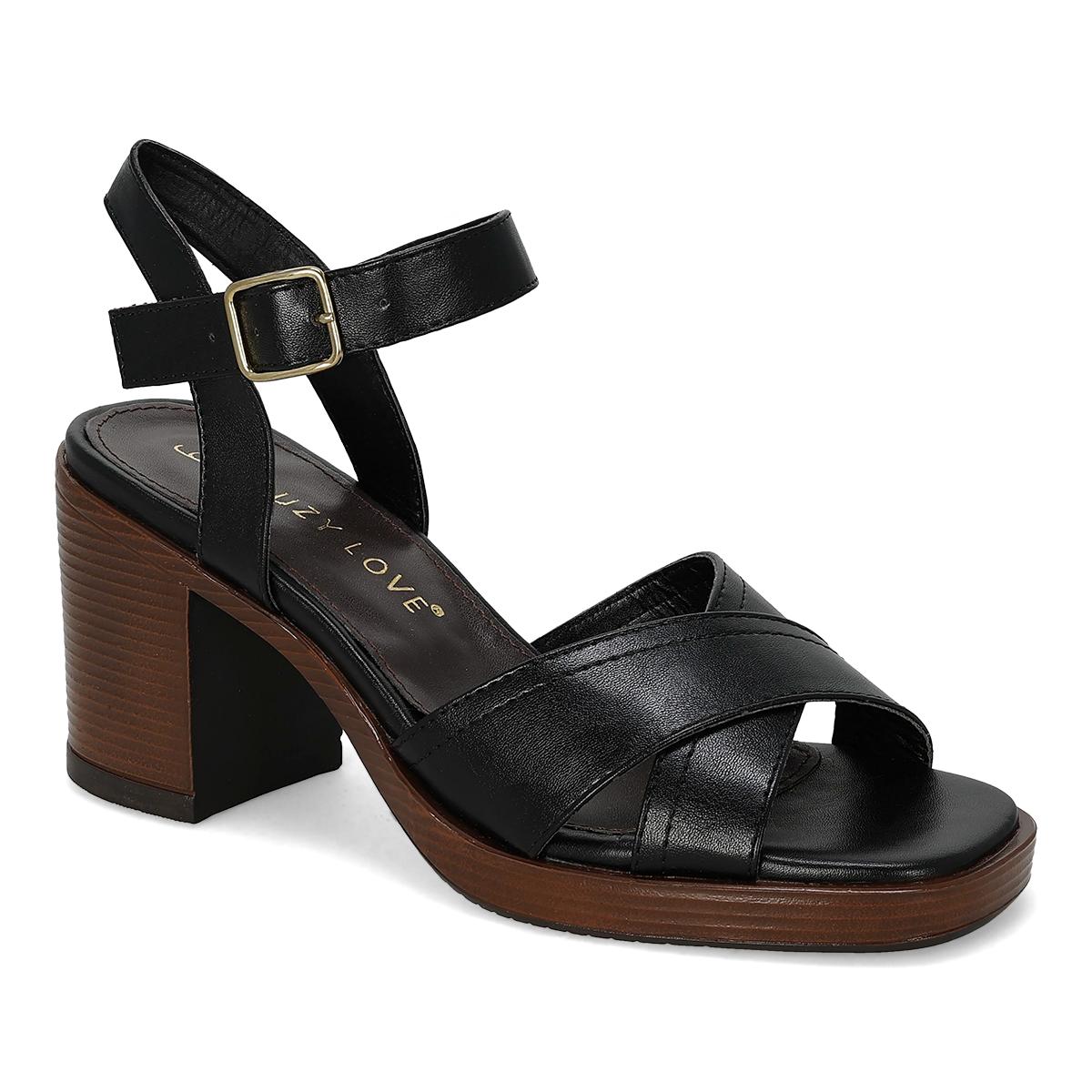 SANDALIA DE TACON MUJER SUZY LOVE 310 NEGRO