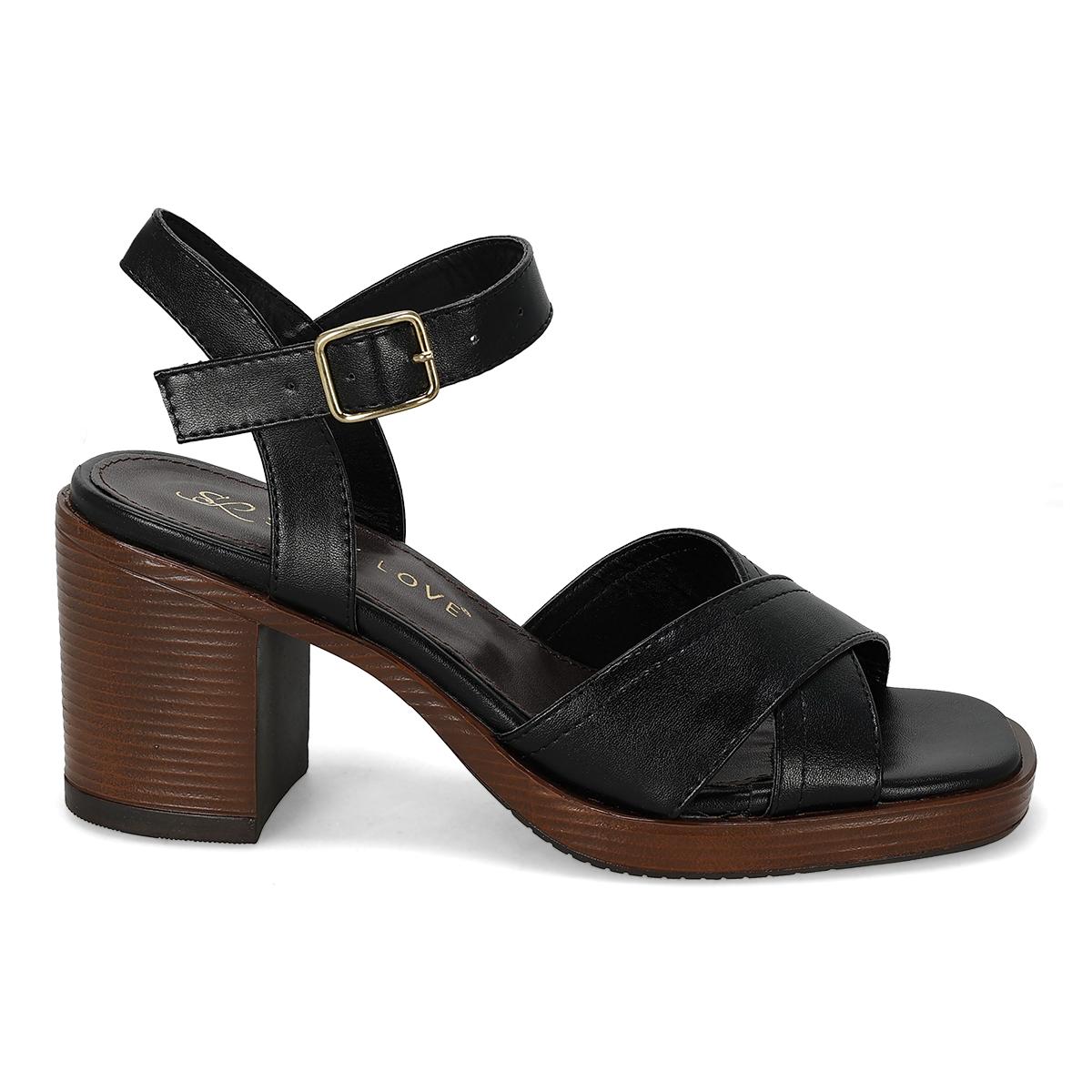 SANDALIA DE TACON MUJER SUZY LOVE 310 NEGRO