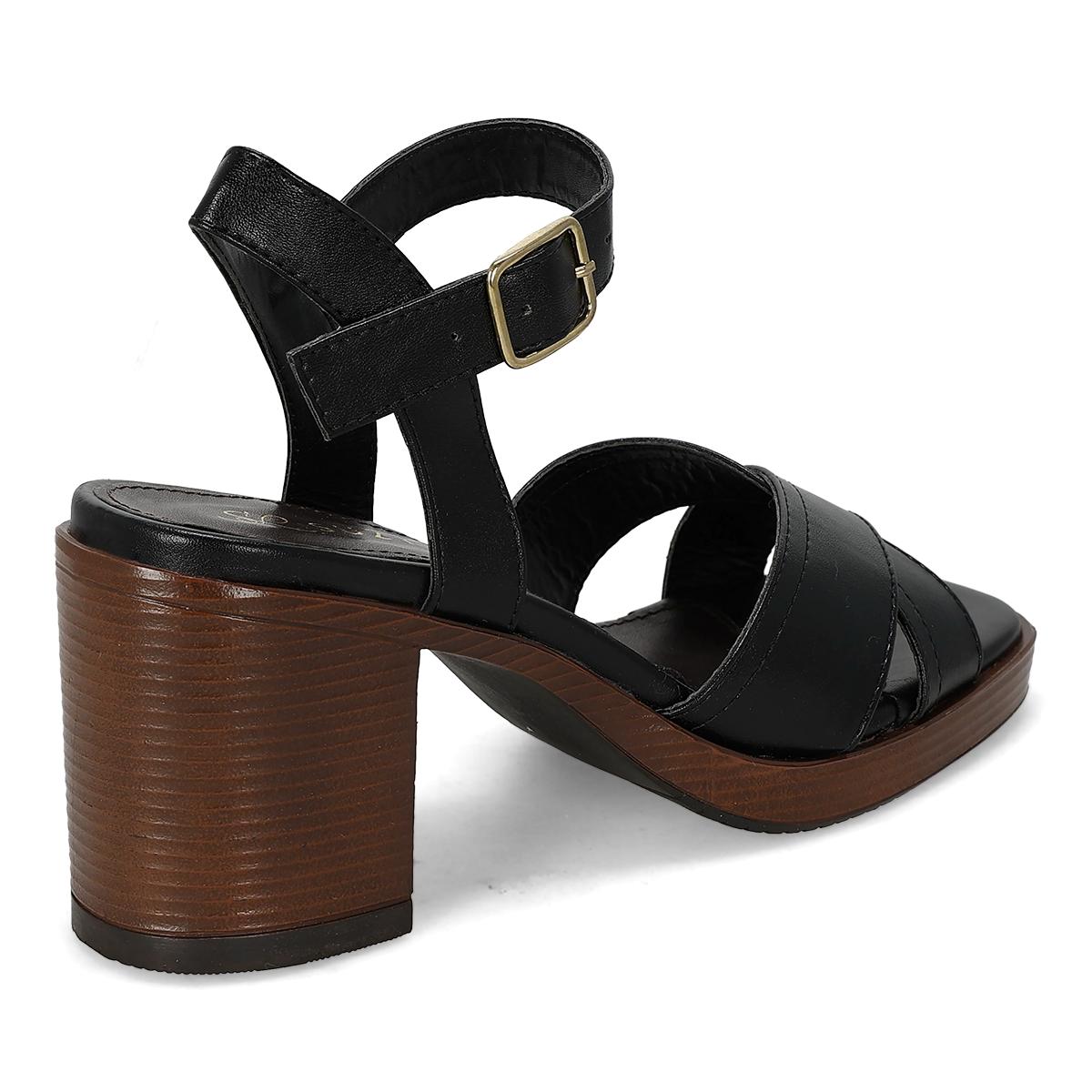 SANDALIA DE TACON MUJER SUZY LOVE 310 NEGRO