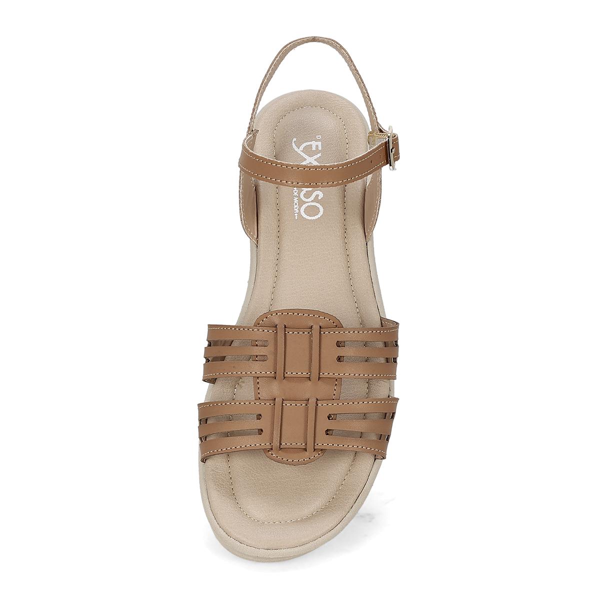 SANDALIA PLATAFORMA MUJER EXESSO 1321 CAMEL