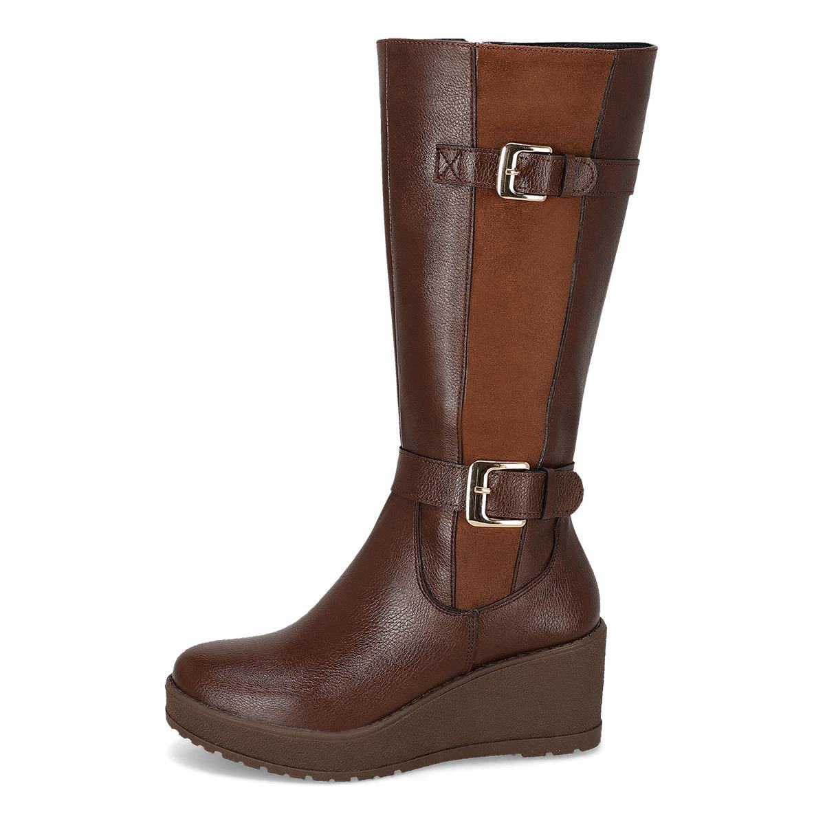 BOTA LARGA TACON MUJER EXESSO 8502 CAFE