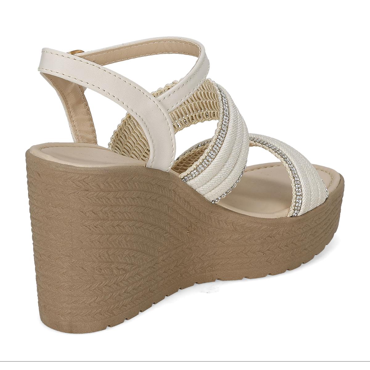 SANDALIA PLATAFORMA MUJER PASION 607 BEIGE