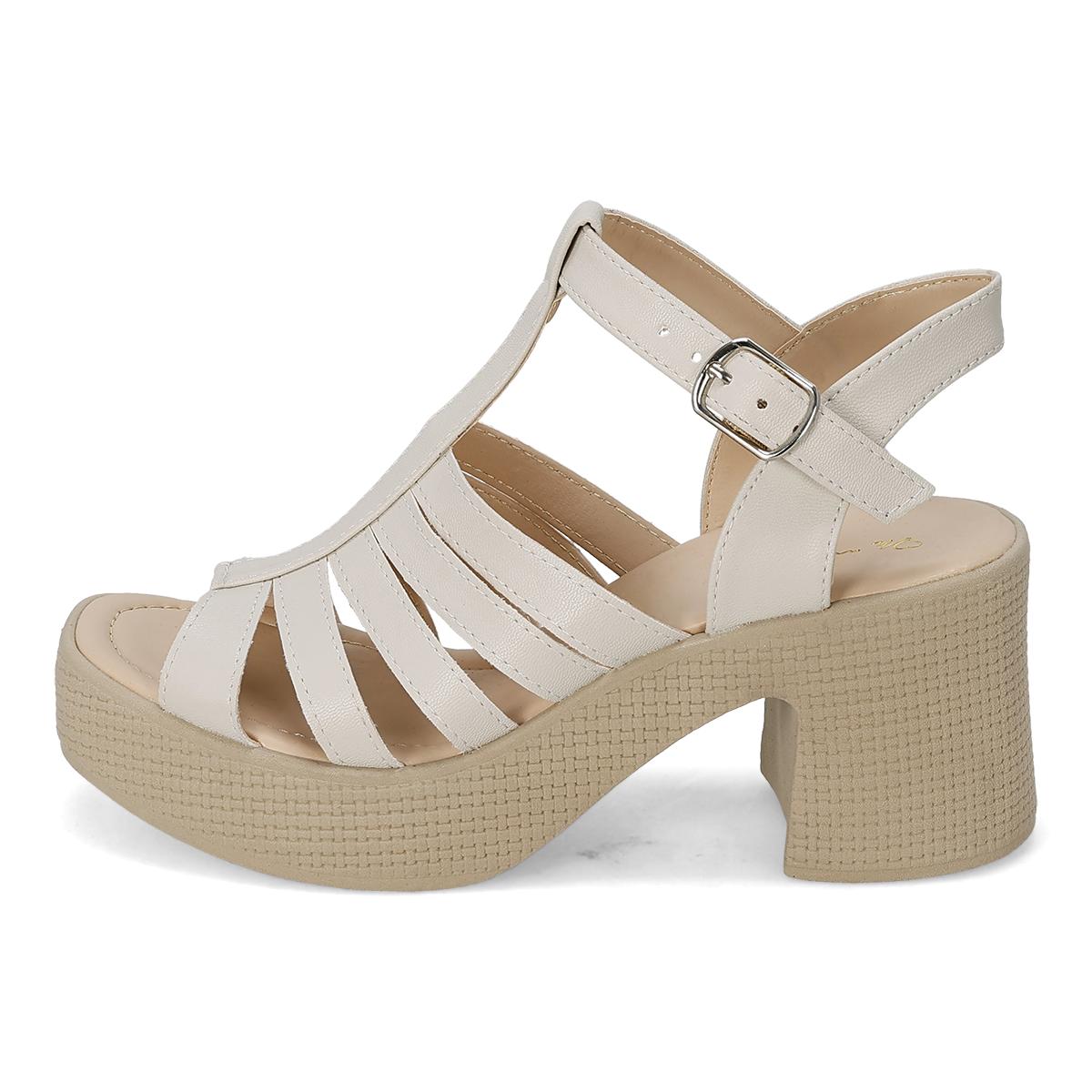 SANDALIA DE TACON MUJER MYRIAM 826 LATTE