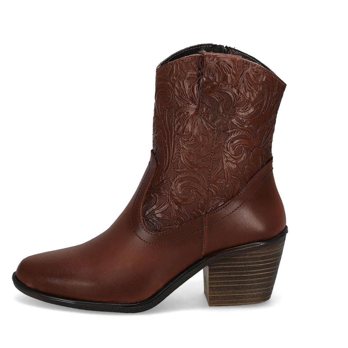 BOTIN VAQUERO MUJER MANHATTAN SHOES 706 MIEL