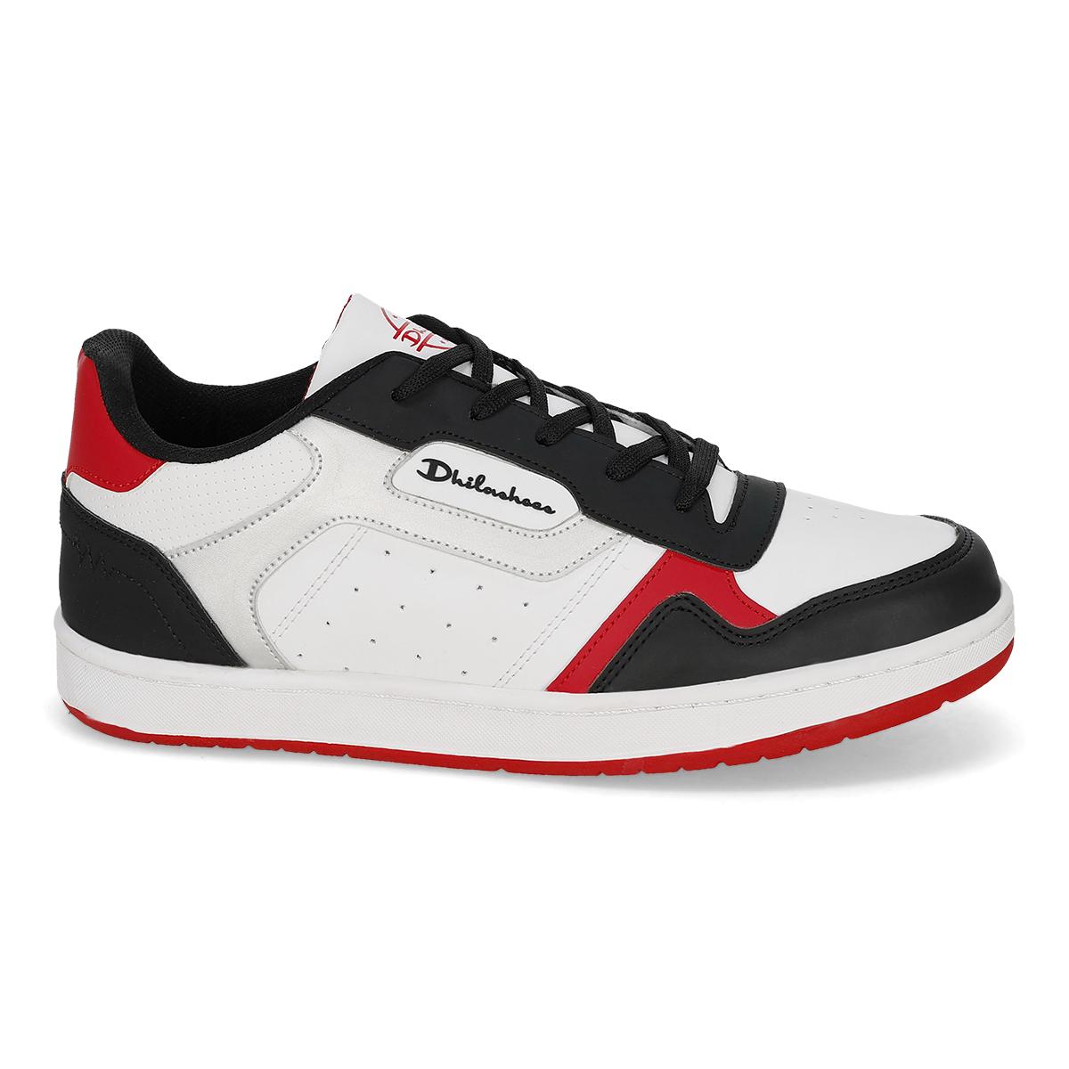 URBANO HOMBRE DHILA 949 BLANCO NEGRO ROJO PLATA