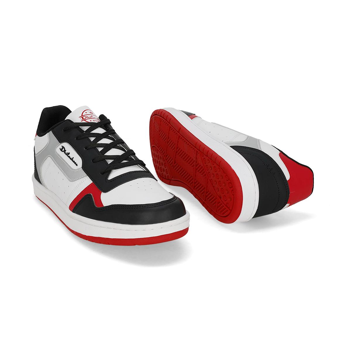 URBANO HOMBRE DHILA 949 BLANCO NEGRO ROJO PLATA-OFERTA