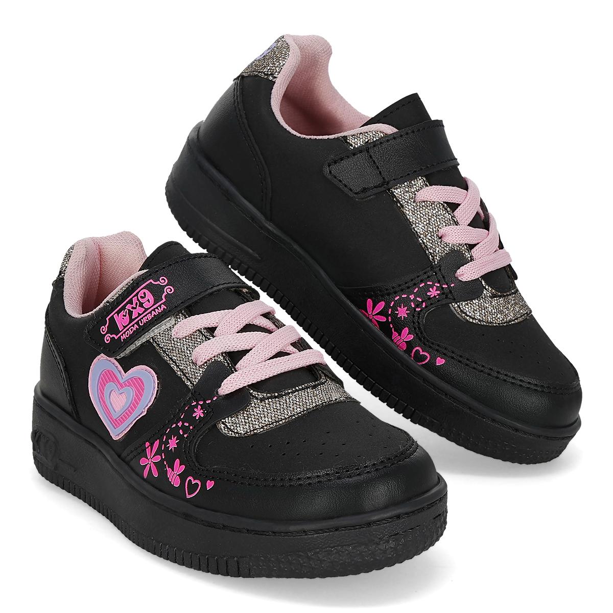 URBANO INFANTIL KX9 823 NEGRO/ROSA