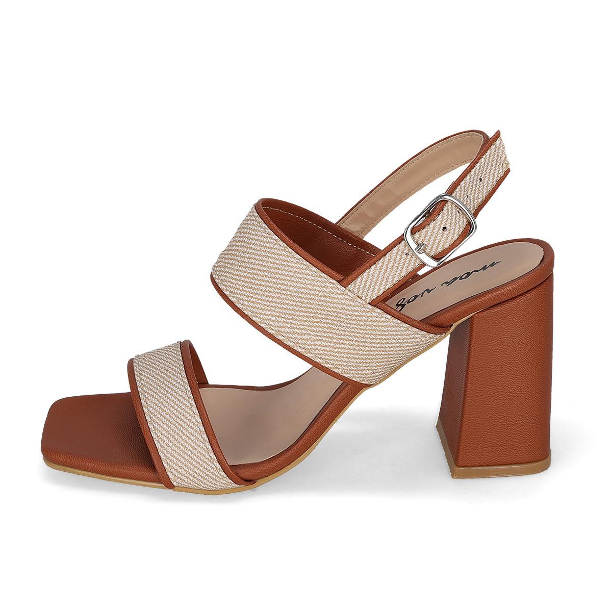 SANDALIA DE TACON MUJER MOA VOGE 338 CAFE