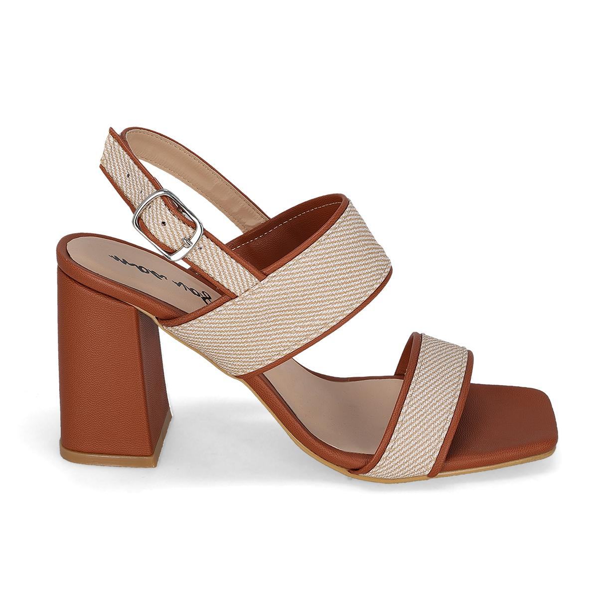 SANDALIA DE TACON MUJER MOA VOGE 338 CAFE