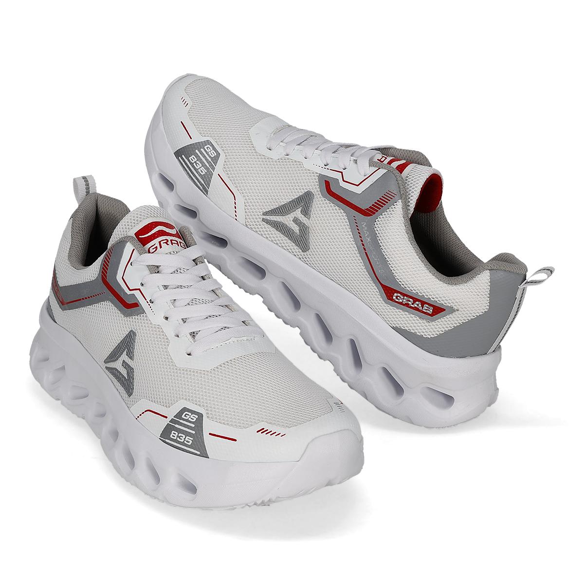 DEPORTIVO HOMBRE GRAB 835 BLANCO PLATA ROJO