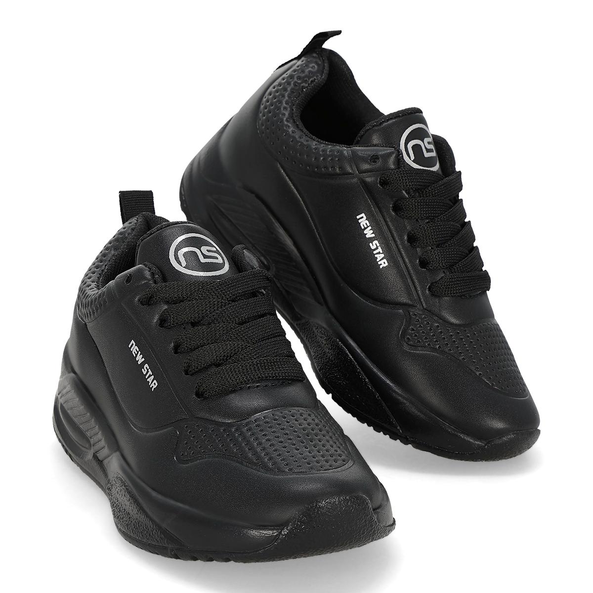 DEPORTIVO INFANTIL NEW STAR NSD-26.1 NEGRO PLATA