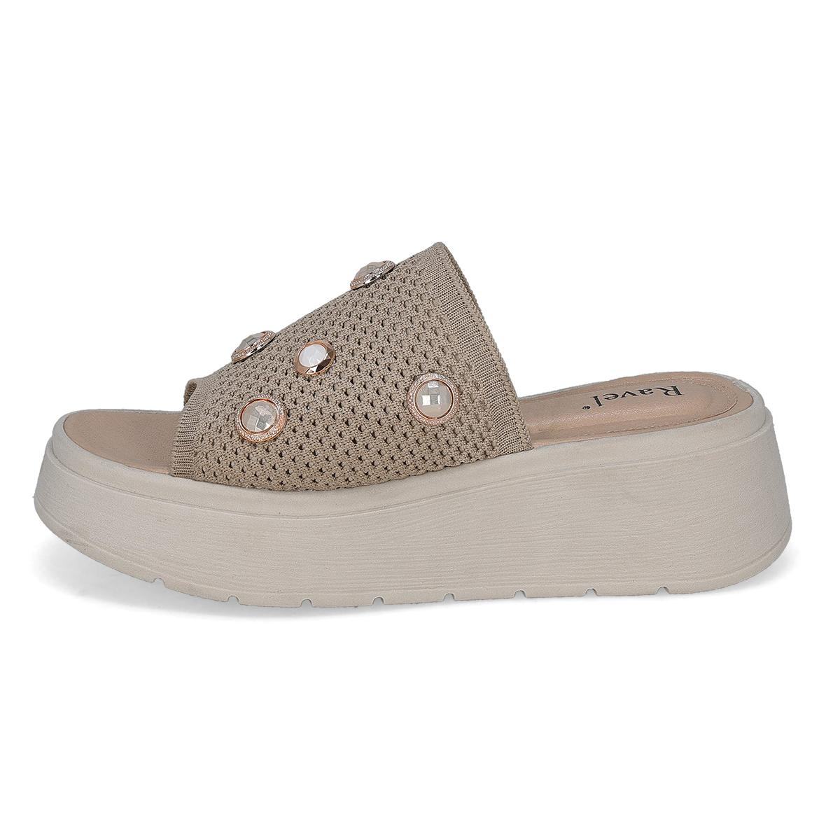 SANDALIA PLATAFORMA MUJER RAVEL 01251 BEIGE