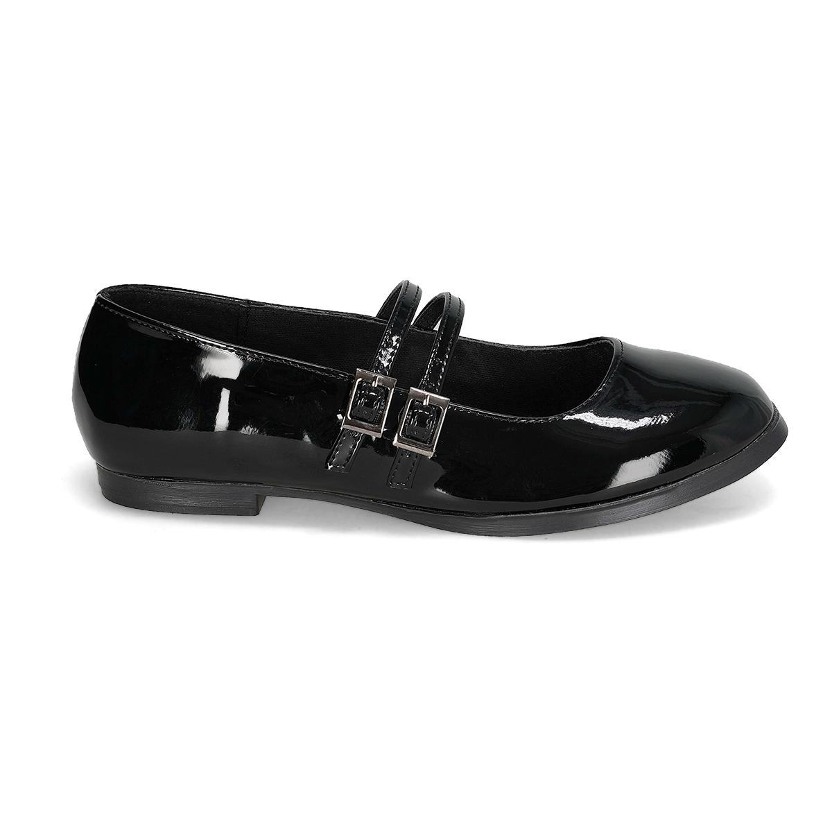 BALLERINA MUJER SEVEN GREEN 7042E NEGRO CHAROL