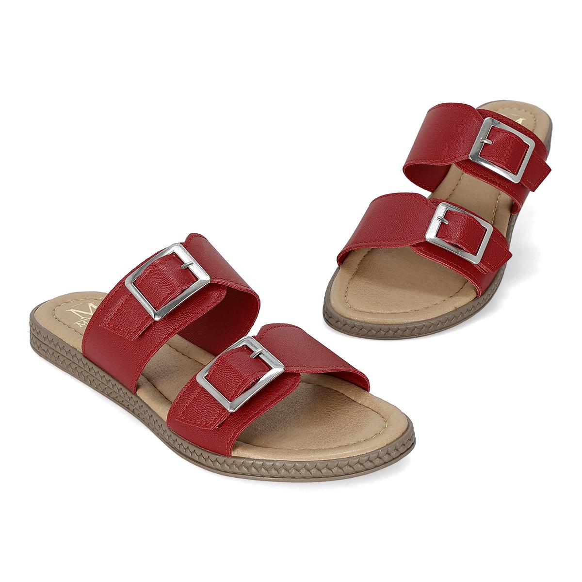 SANDALIA PISO MUJER MAXIM 1210 ROJO