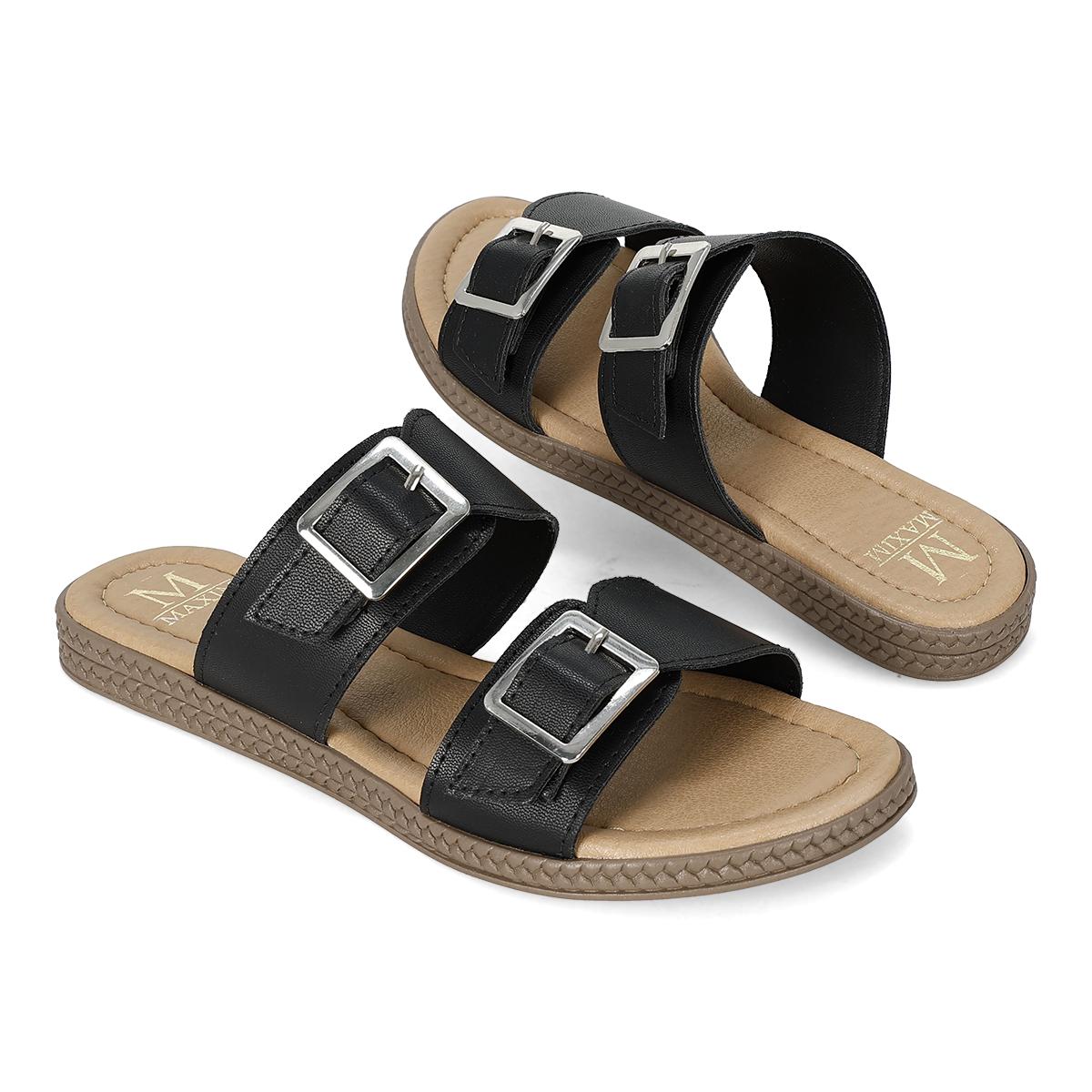 SANDALIA PISO MUJER MAXIM 1210 NEGRO-OFERTA