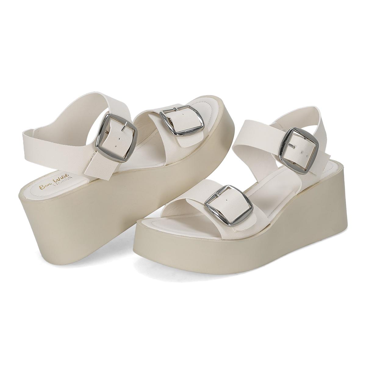 SANDALIA DE CUÑA MUJER BON WILD 2010 LATTE-OFERTA